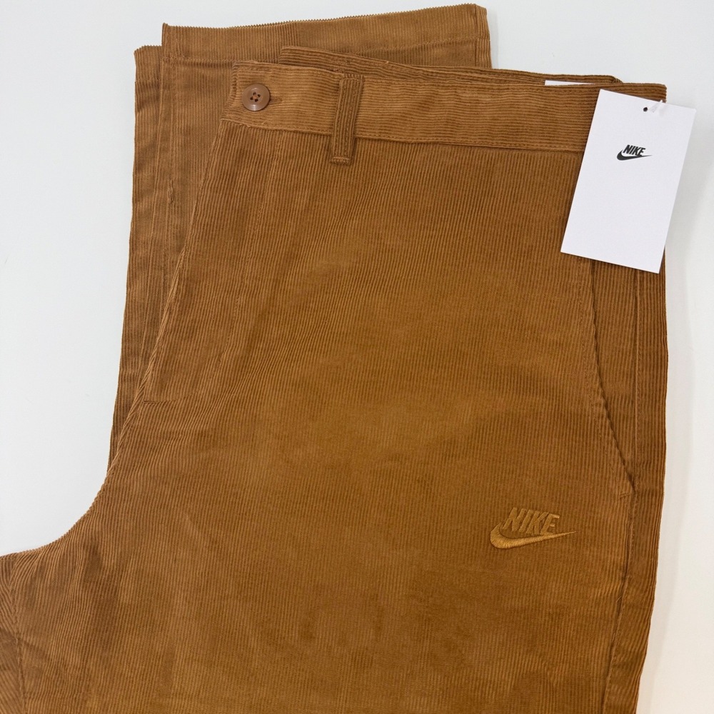 Nike Mens 36x32 Ale Brown Corduroy Straight Leg Standard Fit Pants NEW